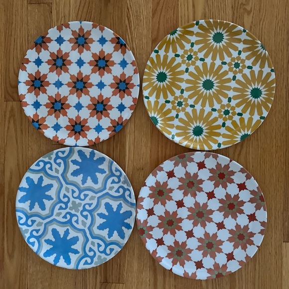Anthropologie Melamine Plates - Set of 4 - Picture 1 of 6